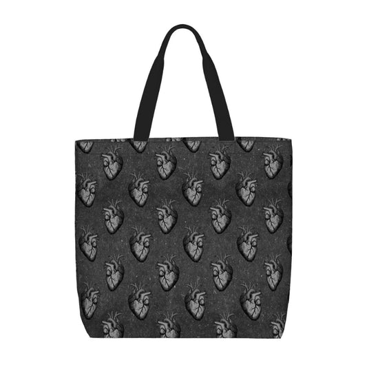 Printed Beach Bag / XL Tote Bag - Anatomic Hearts