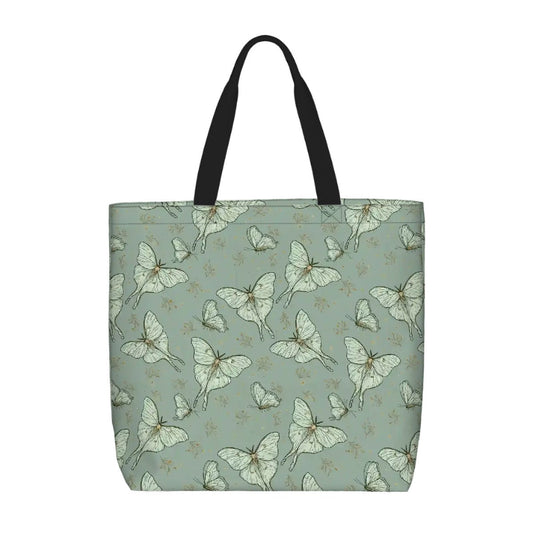 Printed Beach Bag / XL Tote Bag - Luna Moths