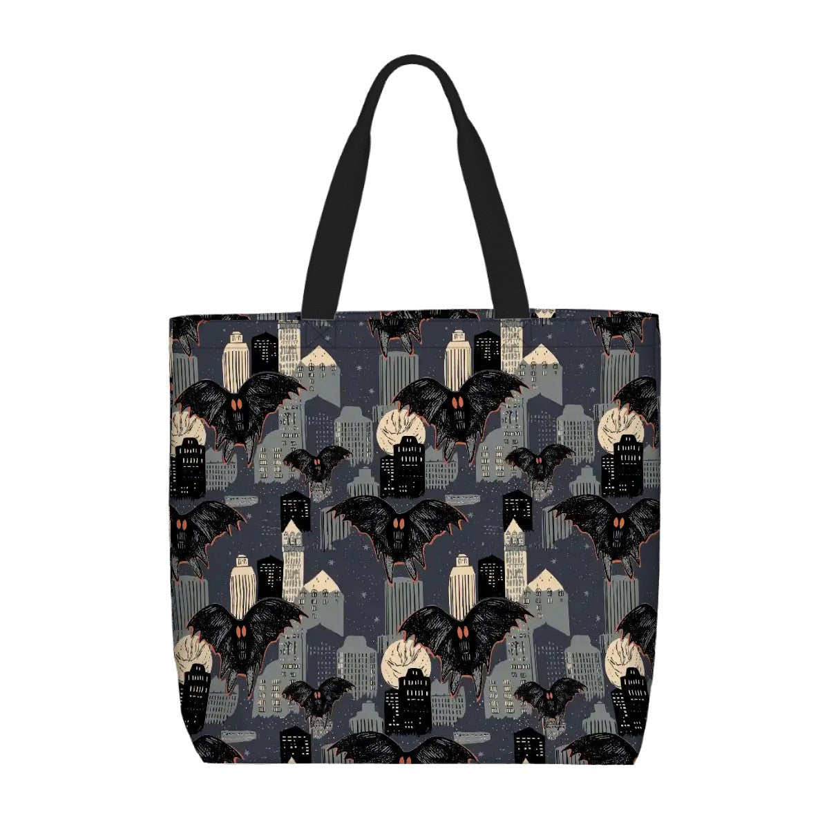 Printed Beach Bag / XL Tote Bag - mothman