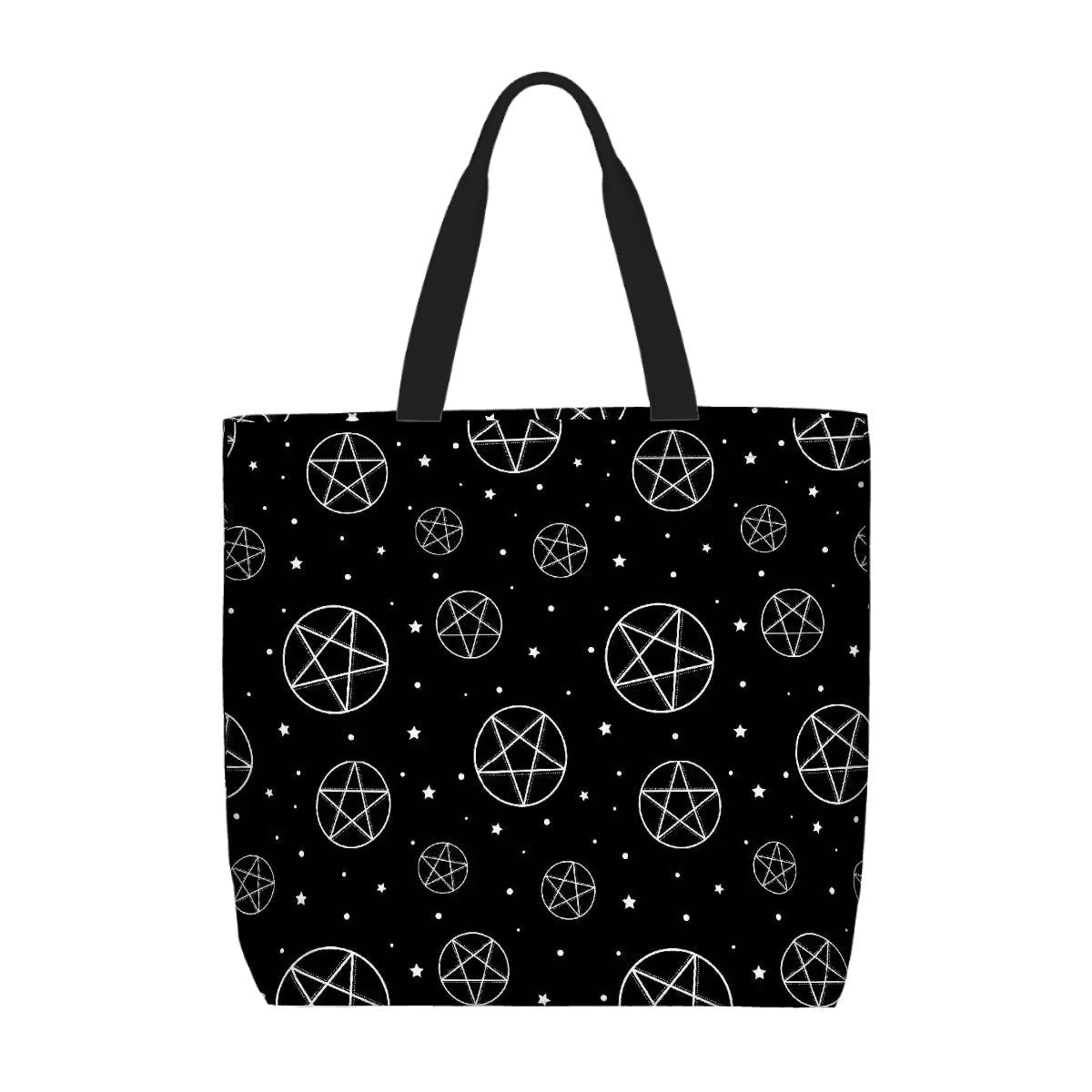 Printed Beach Bag / XL Tote Bag - pentacles