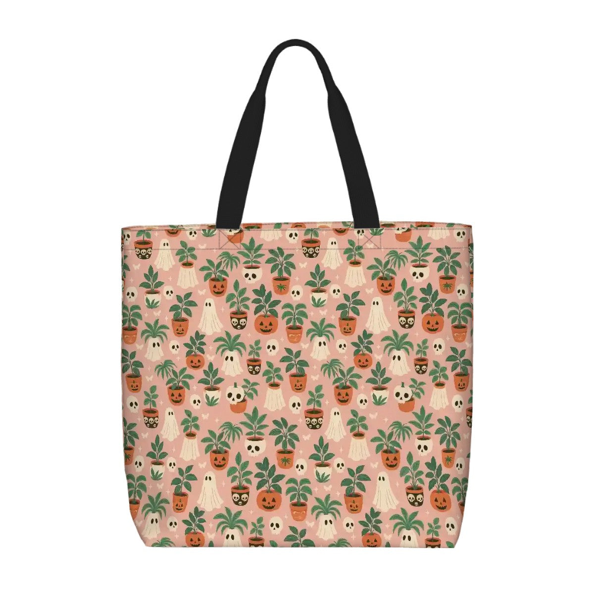 Printed Beach Bag / XL Tote Bag - spooky plants