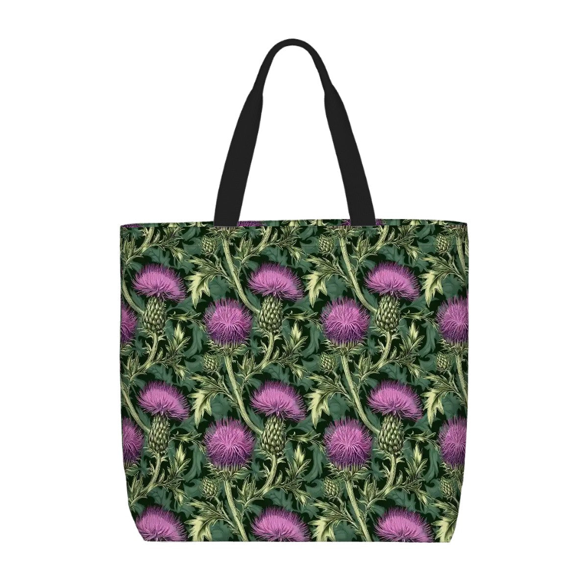 Printed Beach Bag / XL Tote Bag - Thistles