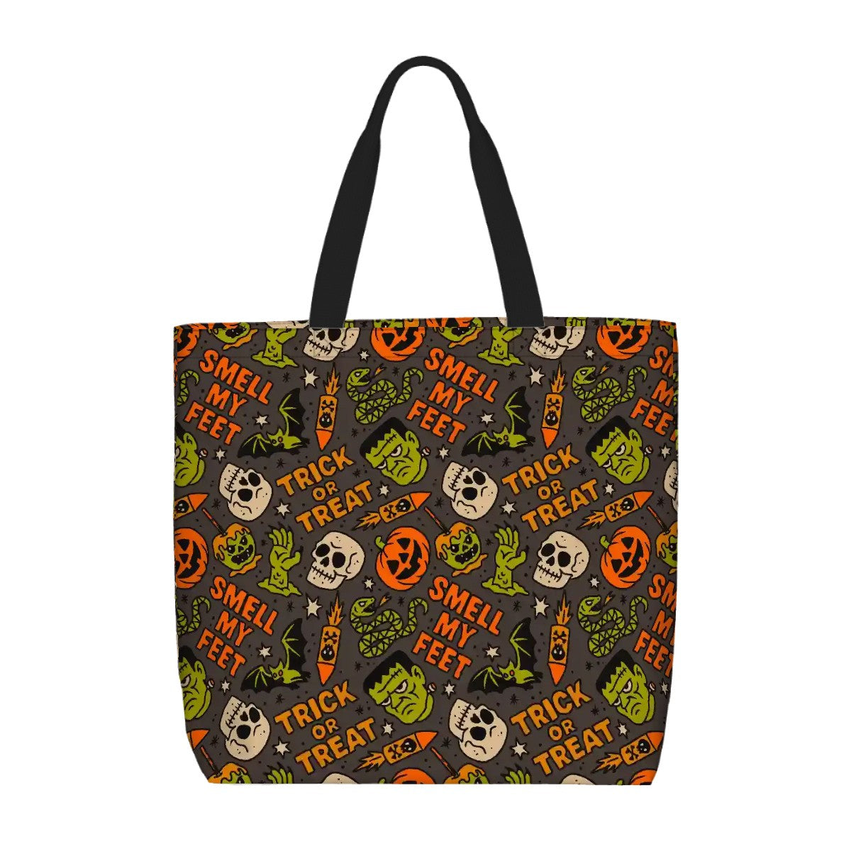 Printed Beach Bag / XL Tote Bag - trick or treat