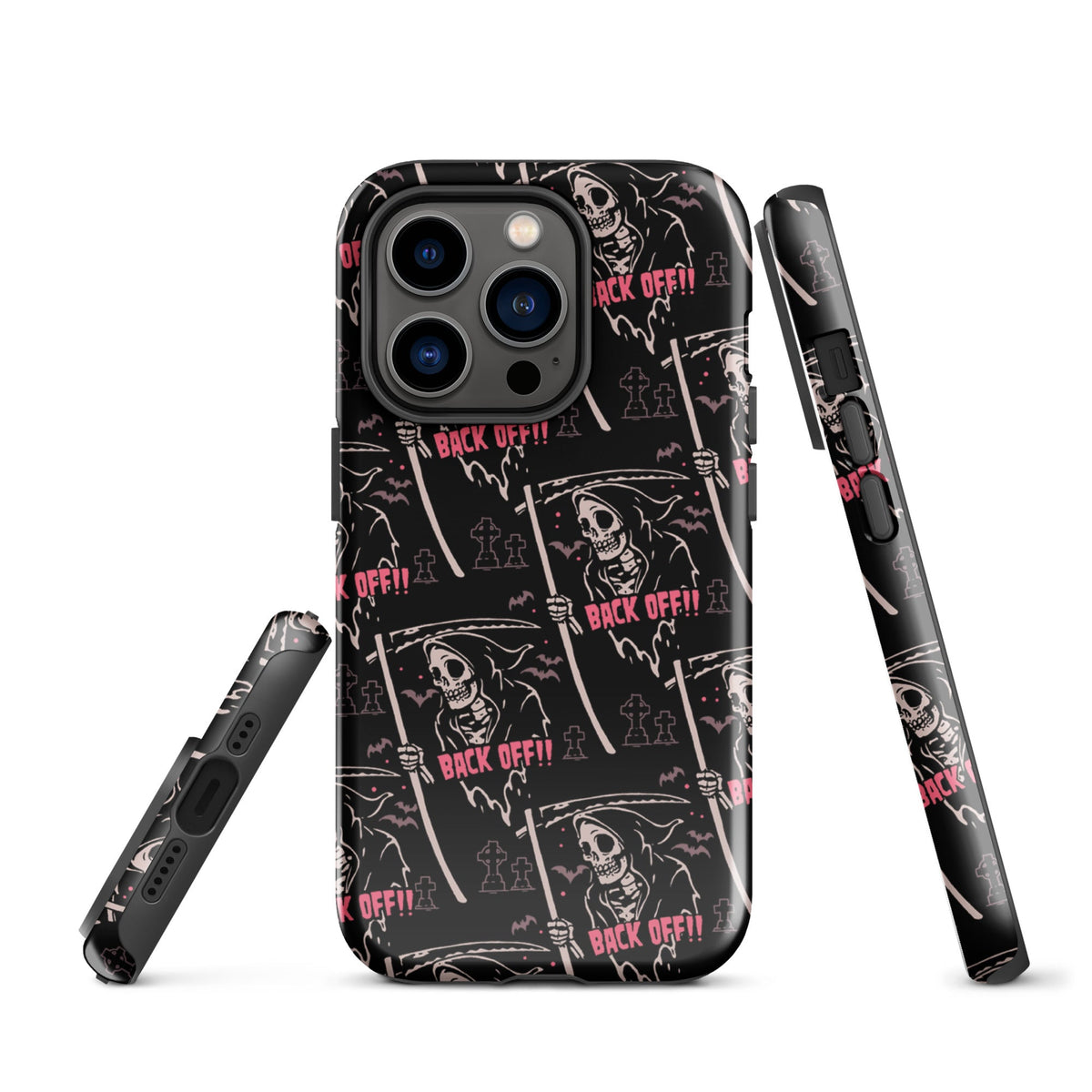 Grim Reaper Back Off iPhone Case