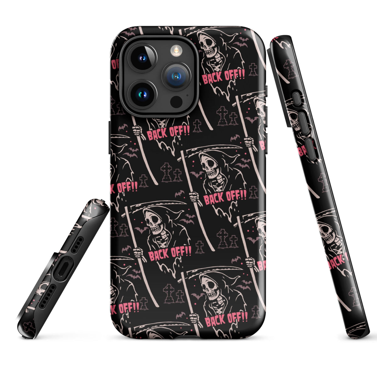 Grim Reaper Back Off iPhone Case
