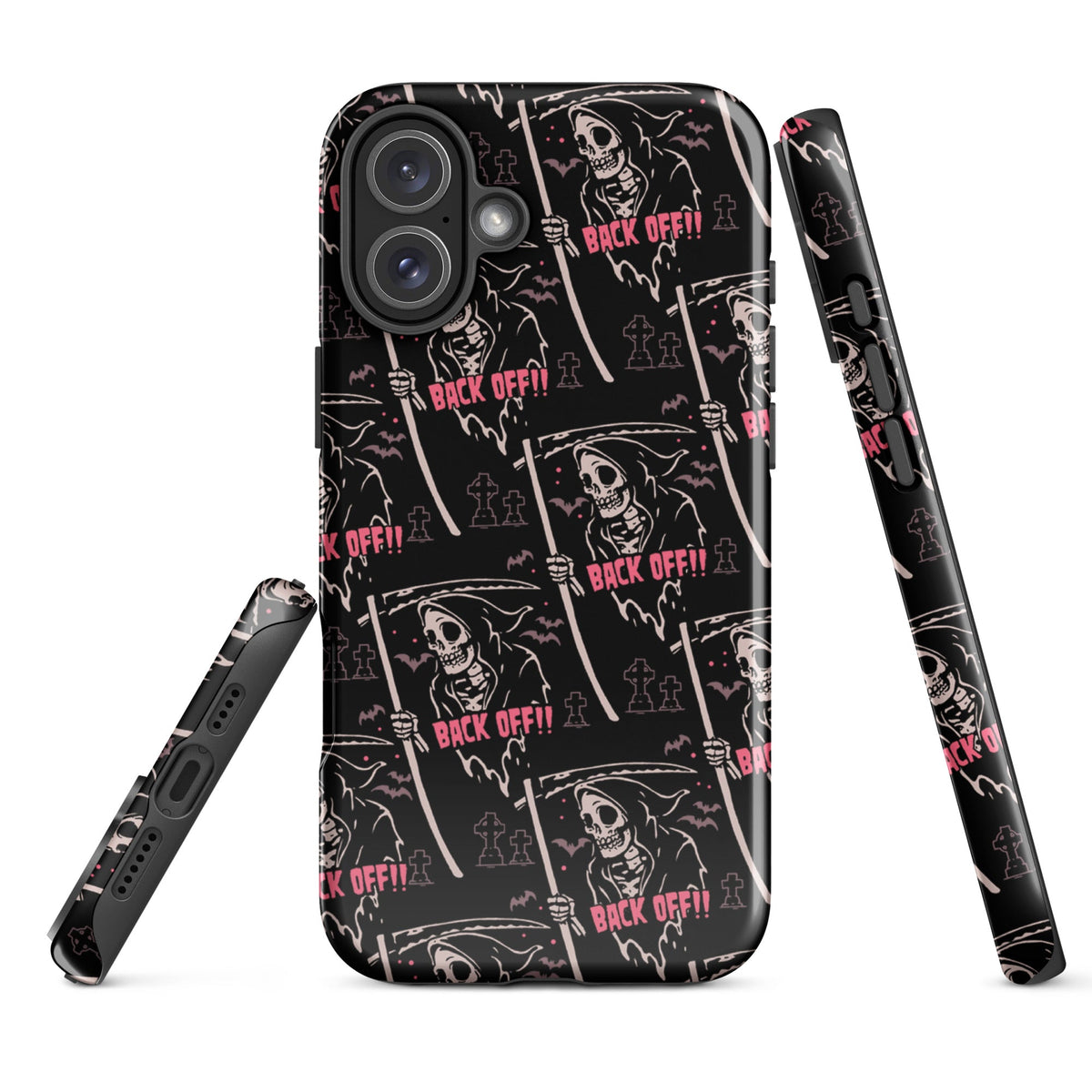 Grim Reaper Back Off iPhone Case
