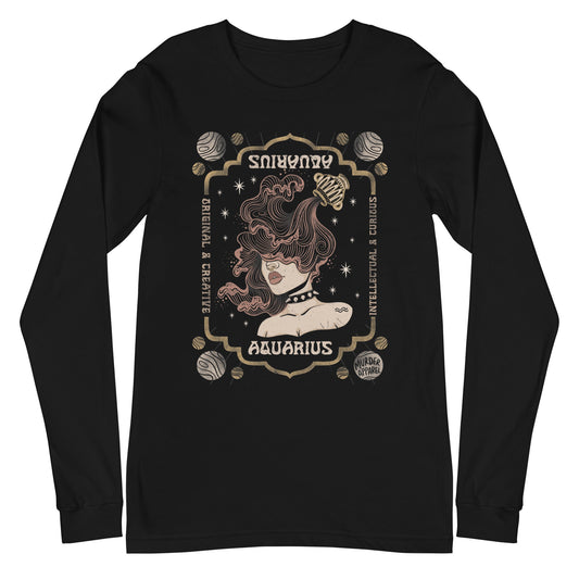 Aquarius Zodiac Long Sleeve Shirt