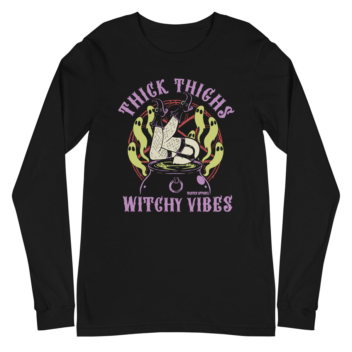 Thick Thighs Witchy Vibes Long Sleeve Shirt