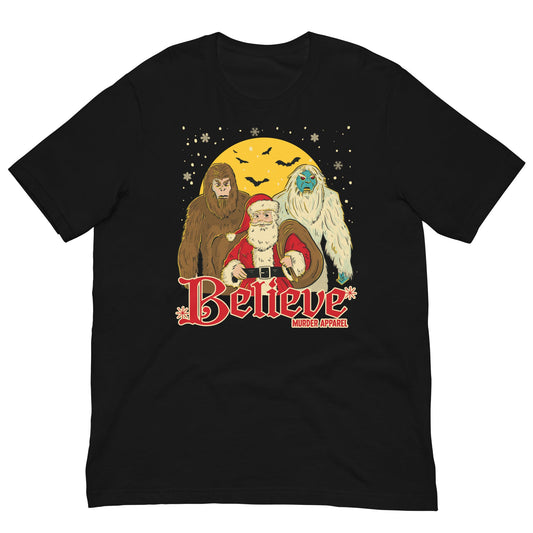 Bigfoot Yeti Santa T-Shirt