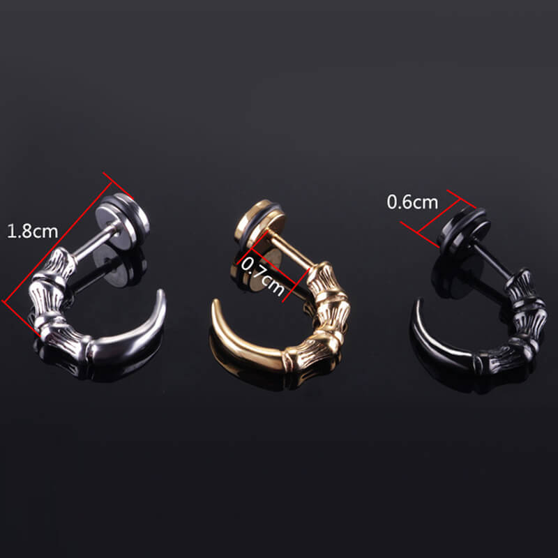 Vintage Eagle Claw Stainless Steel Earrings