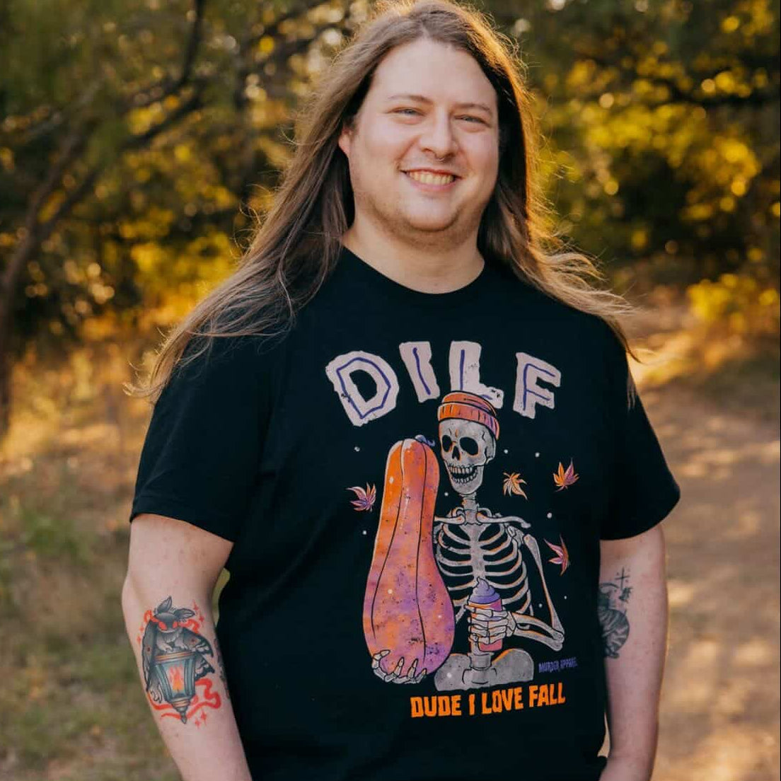 Dude I Love Fall DILF T-shirt