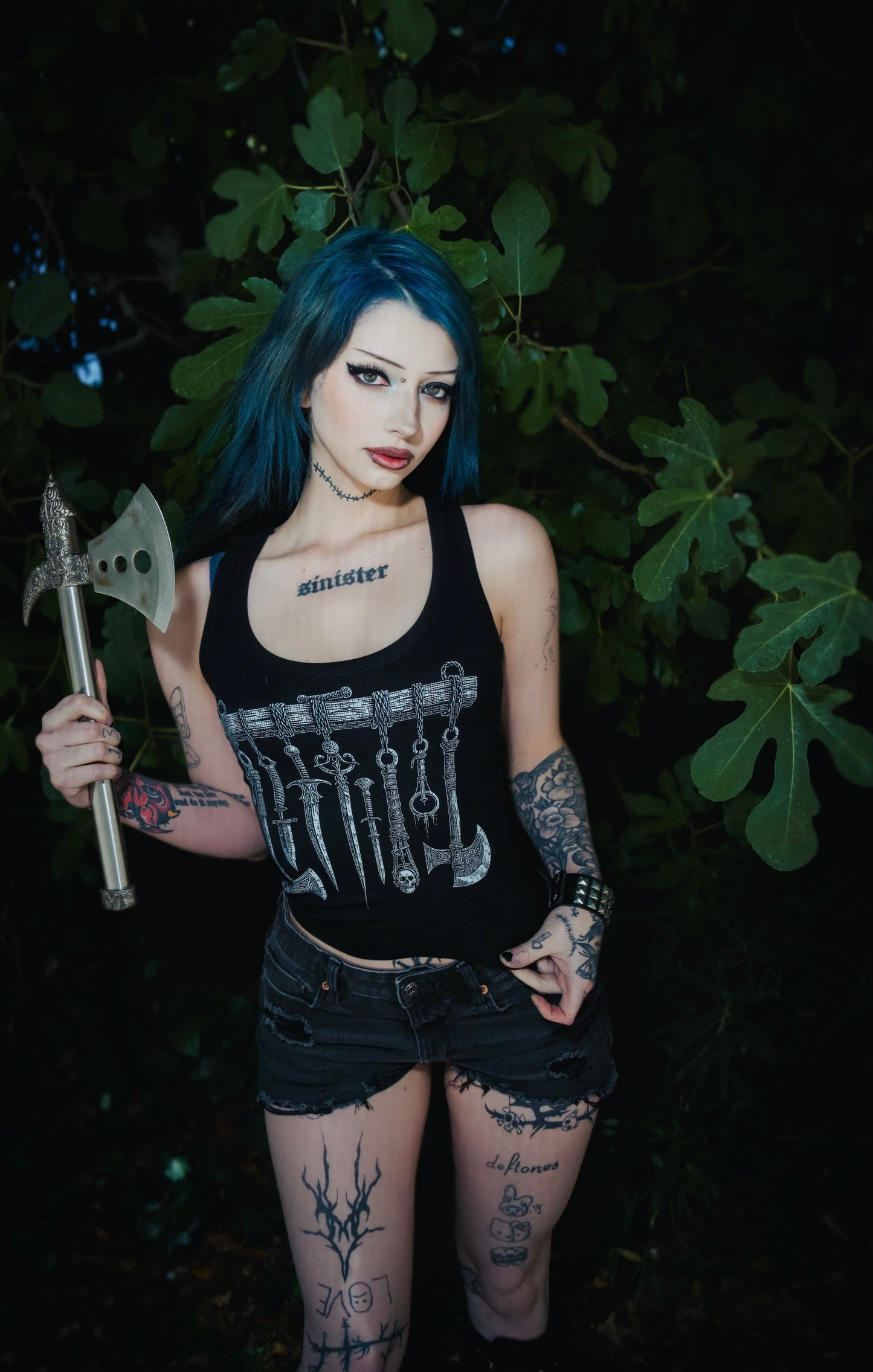 Medieval Weapons Ribbed Tank Top