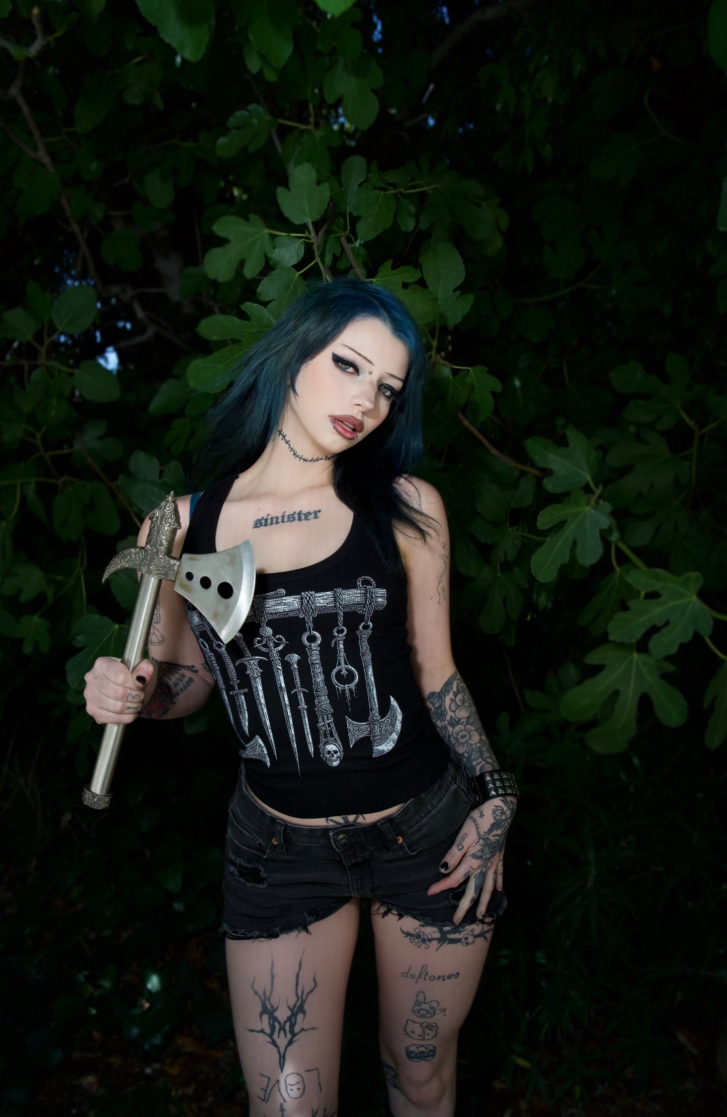 Medieval Weapons Ribbed Tank Top