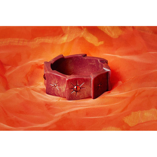 Wide Mesmerised Bangle by Splendette