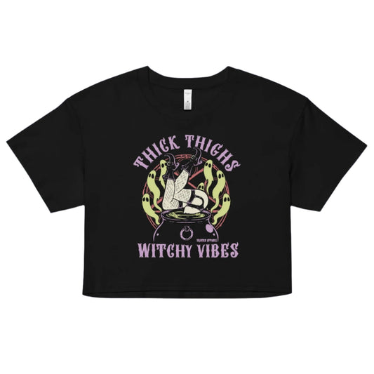 Thick Thighs Witchy Vibes Crop Top