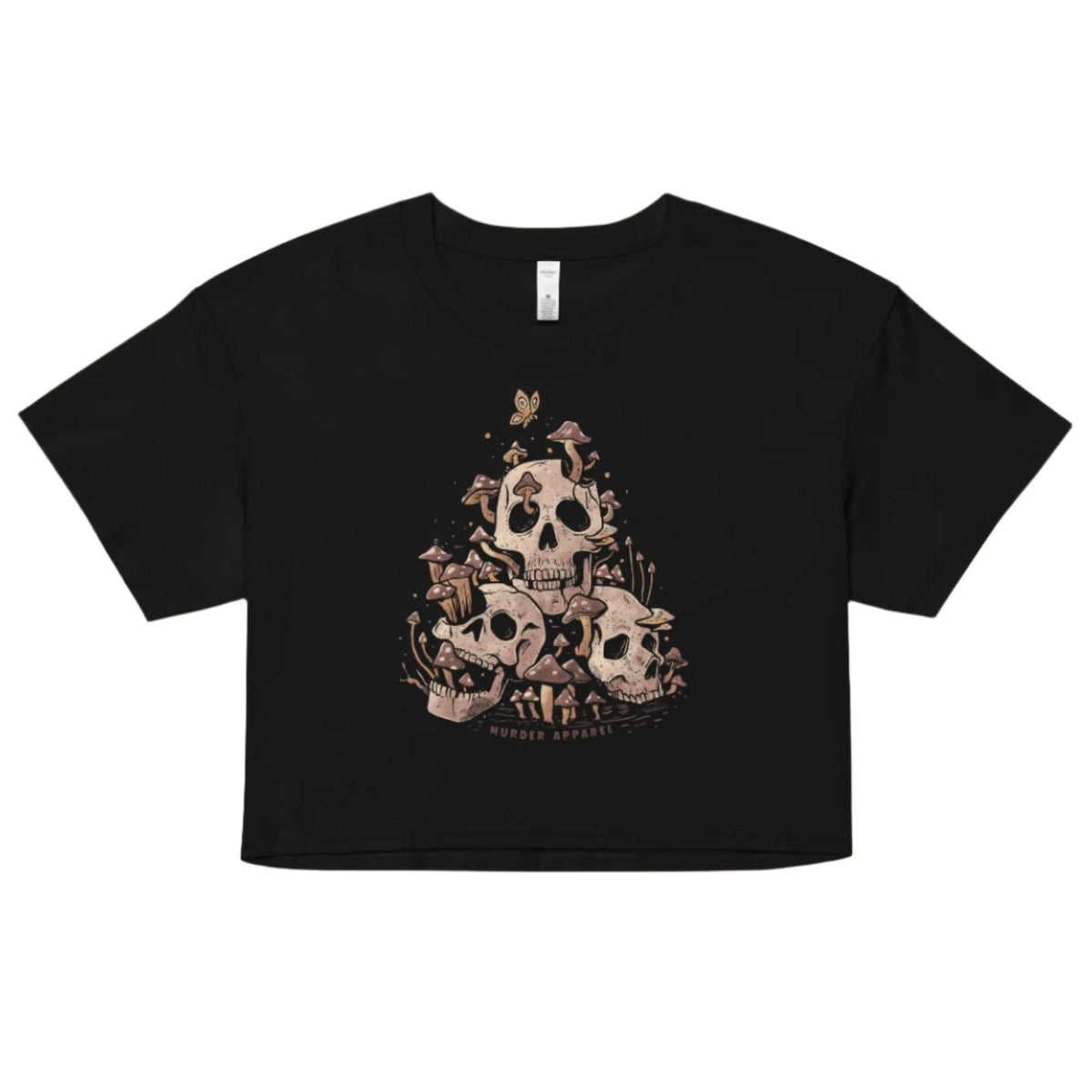Skulls And Fungi Crop Top