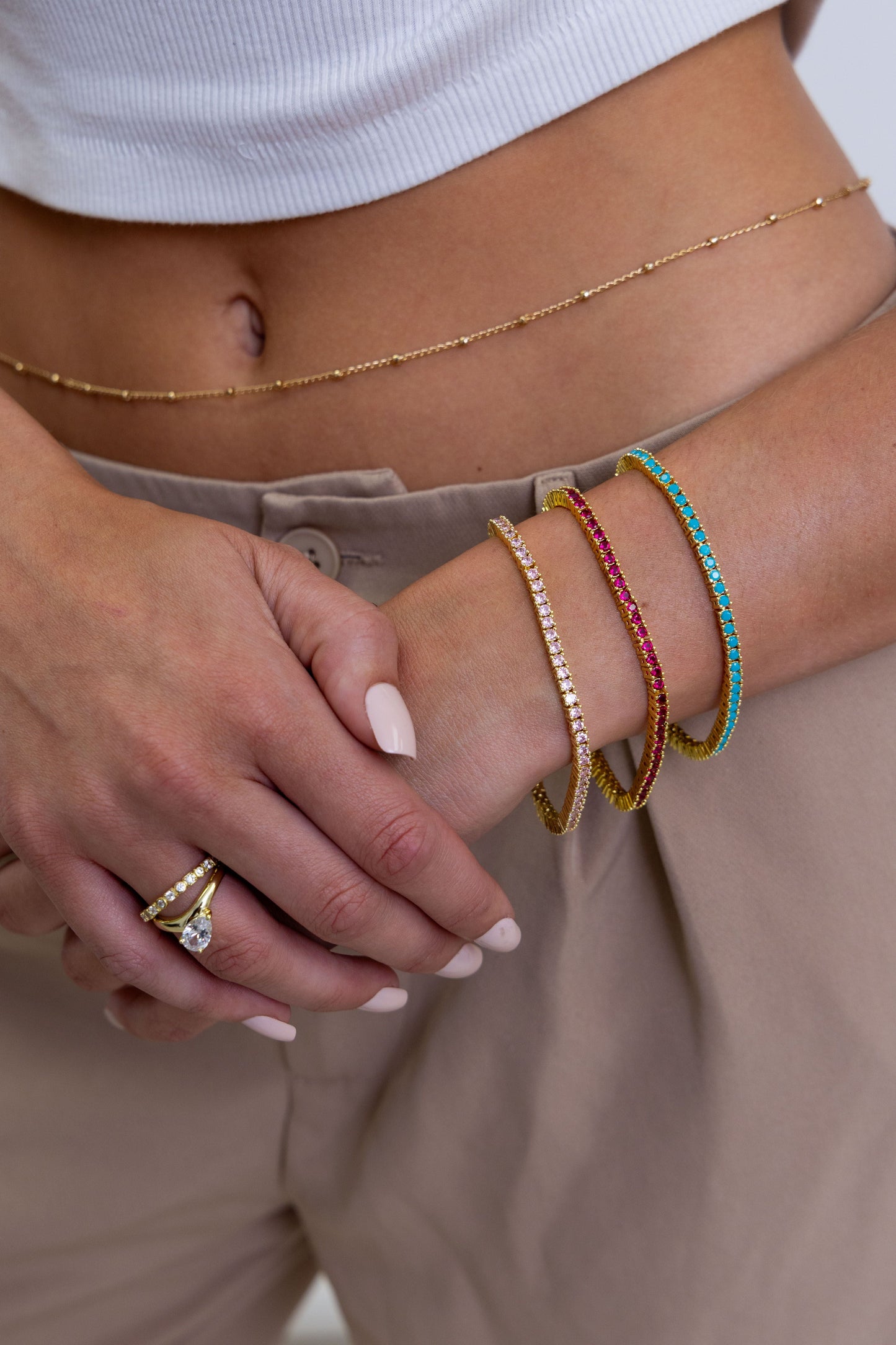 Karla Tennis Bracelet - Ruby