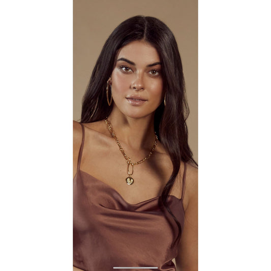 Zoe Lion Medallion Lariat