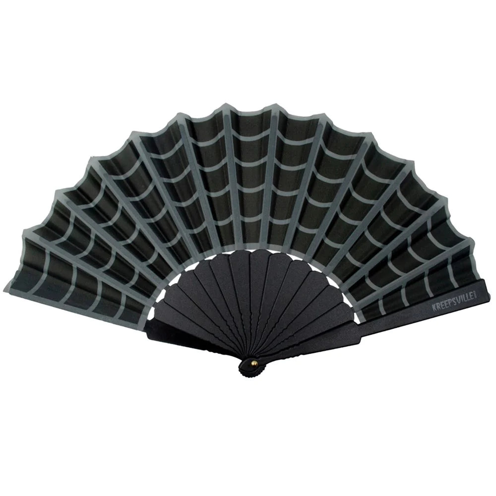 Spiderweb Scallop Fan in Black