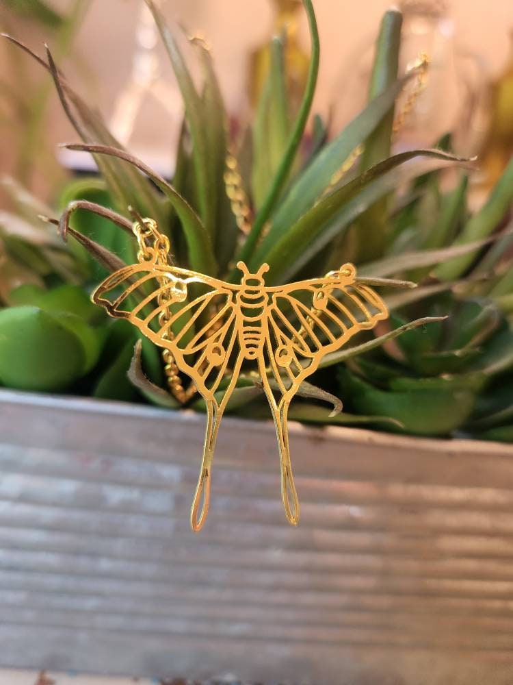 Gilded Butterfly Necklace