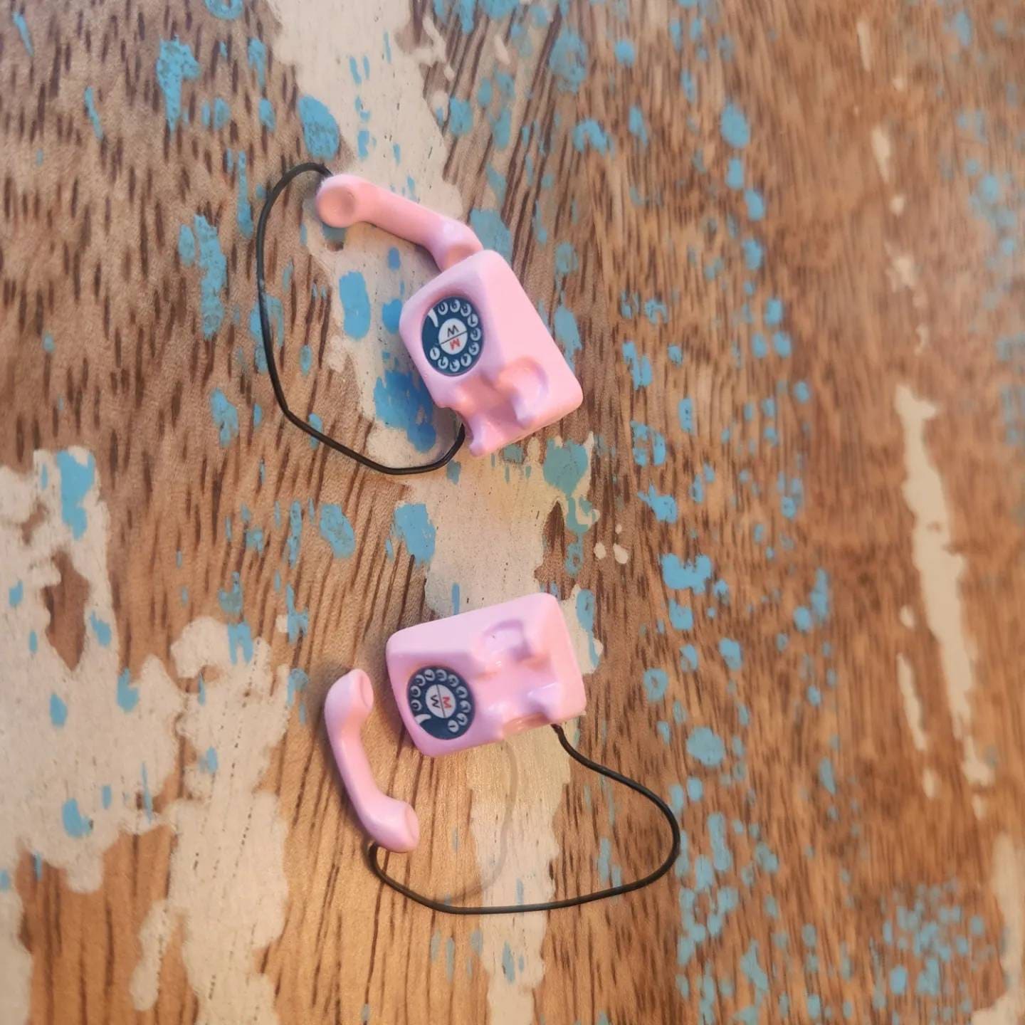 Pink Phone Earrings