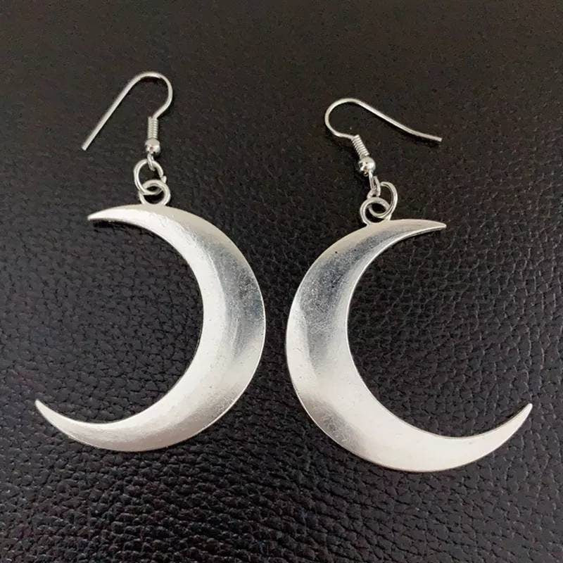 Metal Crescent Earrings